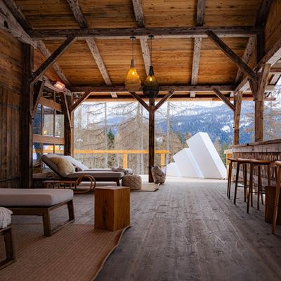Sneak peak into the adi H tte in the heart of the Cortina mountains where we welcome athletes partners and guests fro