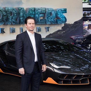 Mark Wahlberg and the Lamborghini Centenario at the premiere of Transformers, The Last Knight